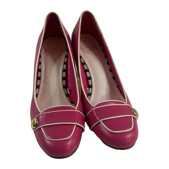 Y2k loafer heels office siren sz 6.5 pink by merona - Picture 6 of 8
